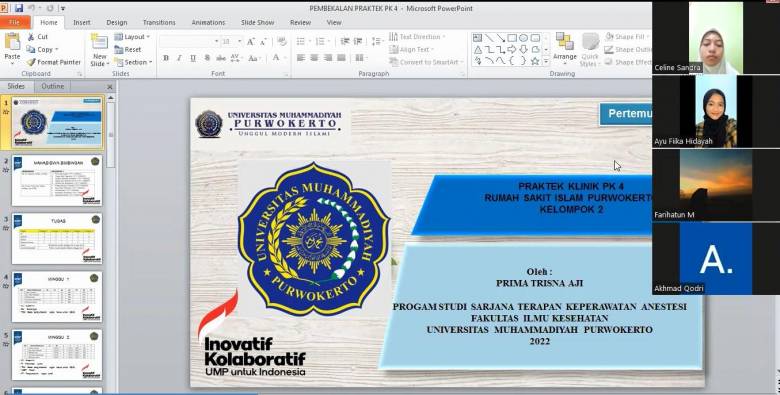 Bimbingan Analisis Jurnal Mahasiswa Praktek Keperawatan Anestesiologi Universitas Muhammadiyah Purwokerto